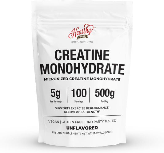 Creatine Monohydrate Micronized Powder 500G - 100 Servings, 5000Mg per Serving (5G) - for Men & Women Muscle Growth & Recovery - UNFLAVORED