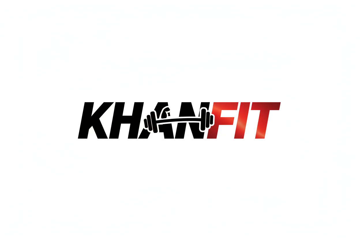 KhanFit Bold Red Black Logo